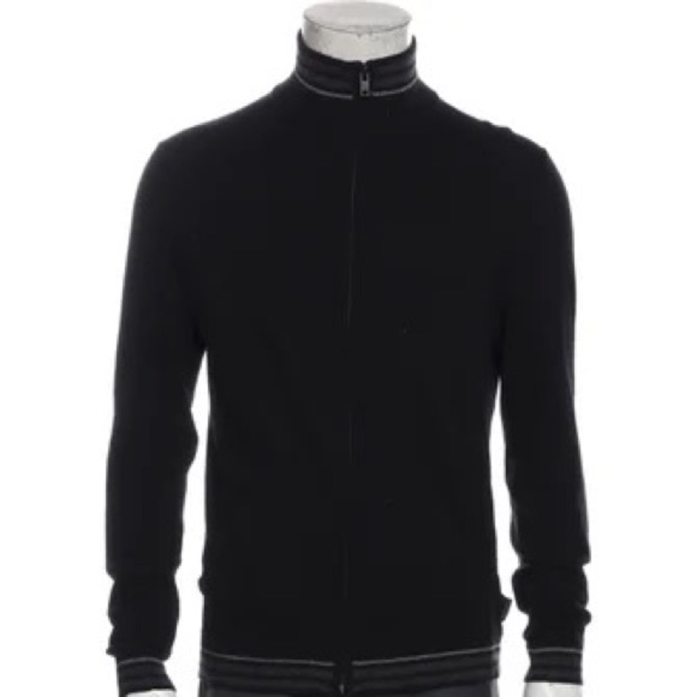 Calvin Klein Collection Turtleneck Long Sleeve Cardigan